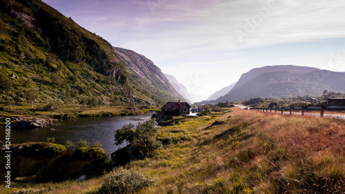 Scenic road through Norway