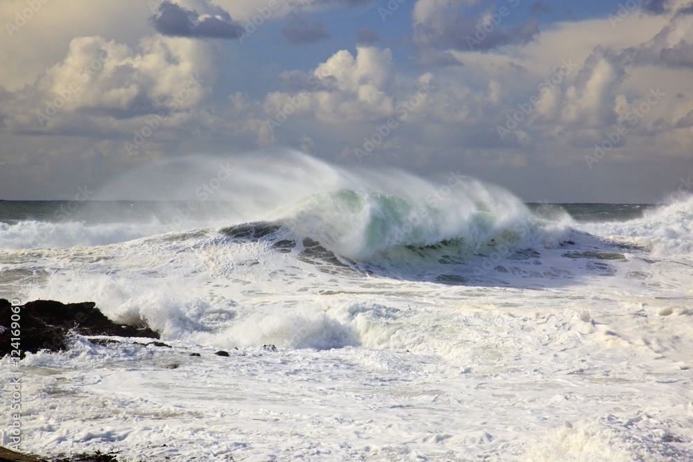 Pacific City, Oregon, United States Of America; Waves Crashing At Cape Kiwanda Pacific City, Oregon, United States Of America; Waves Crashing At Cape Kiwanda