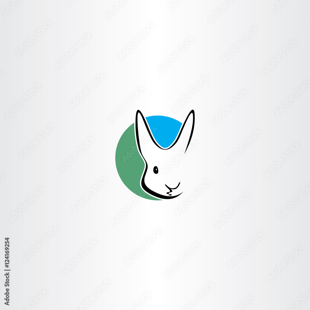 Fototapeta premium rabbit logo vector design symbol