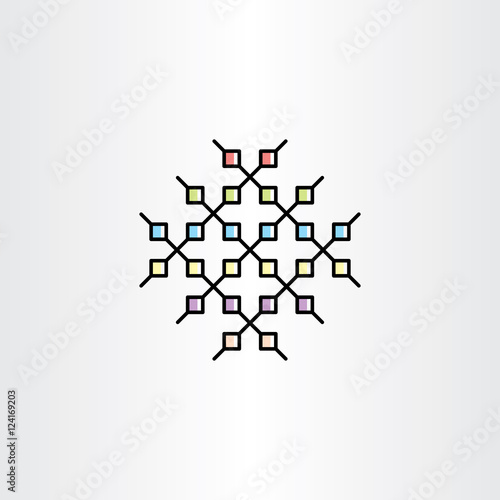 network data icon connection vector