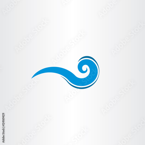 water wave flow icon vector symbol logo sign