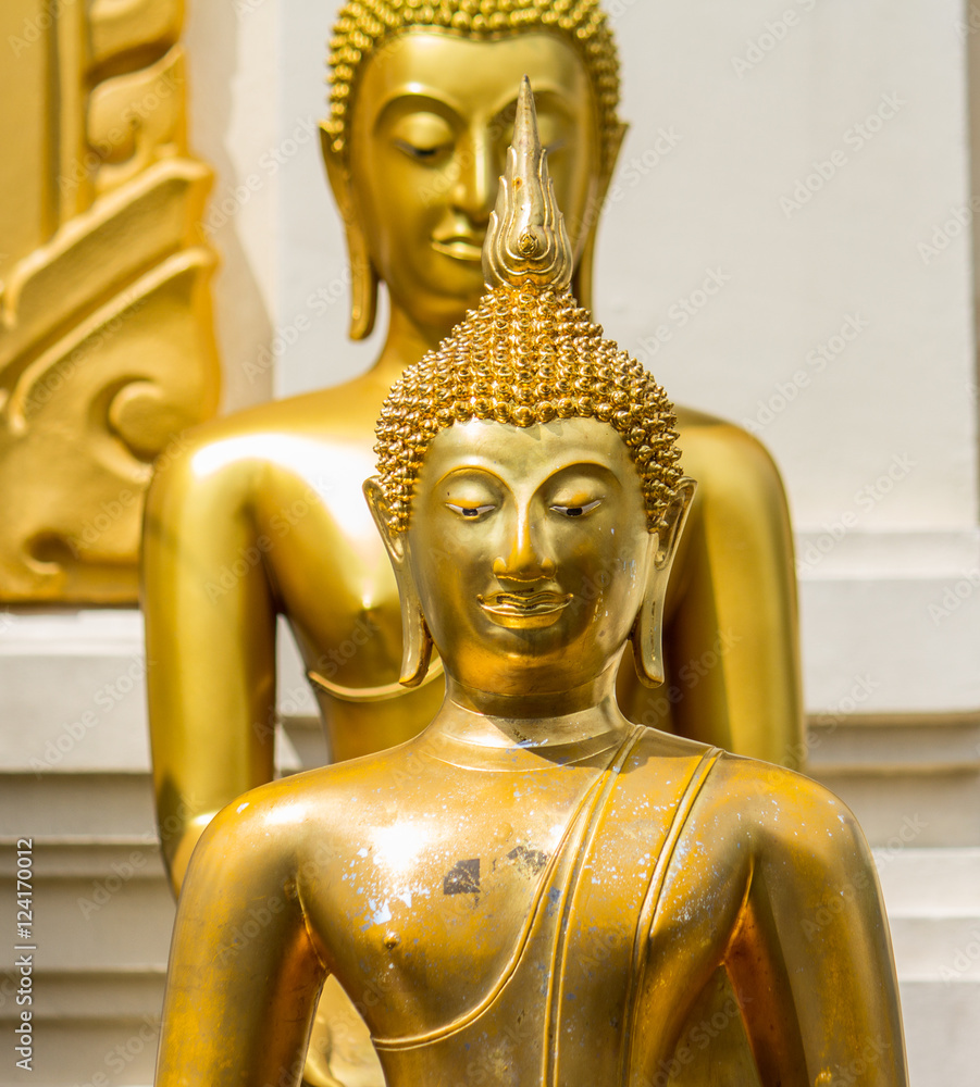 The Buddha Head in Thailand temple