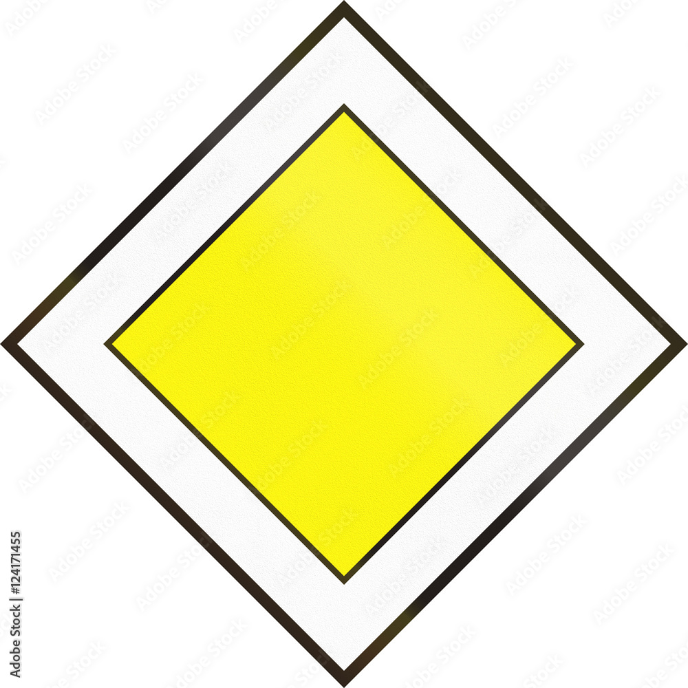 Hungarian regulatory road sign - Priority road Hungarian regulatory road sign - Priority road