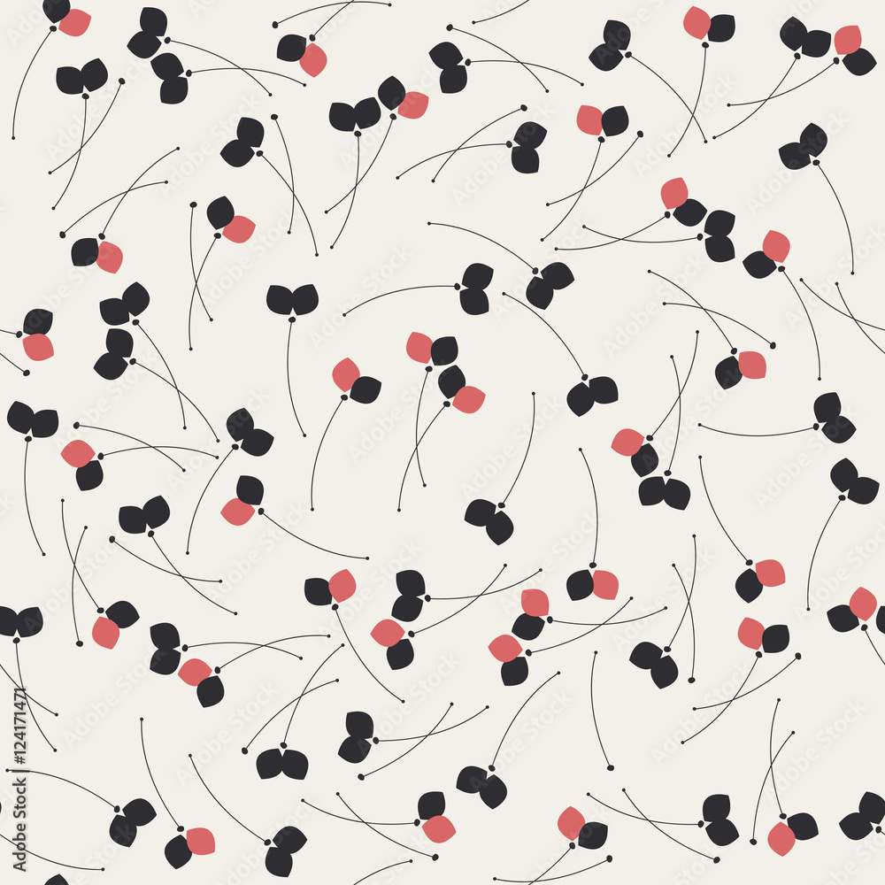 Abstract seamless pattern with decorative plants Abstract seamless pattern with decorative plants