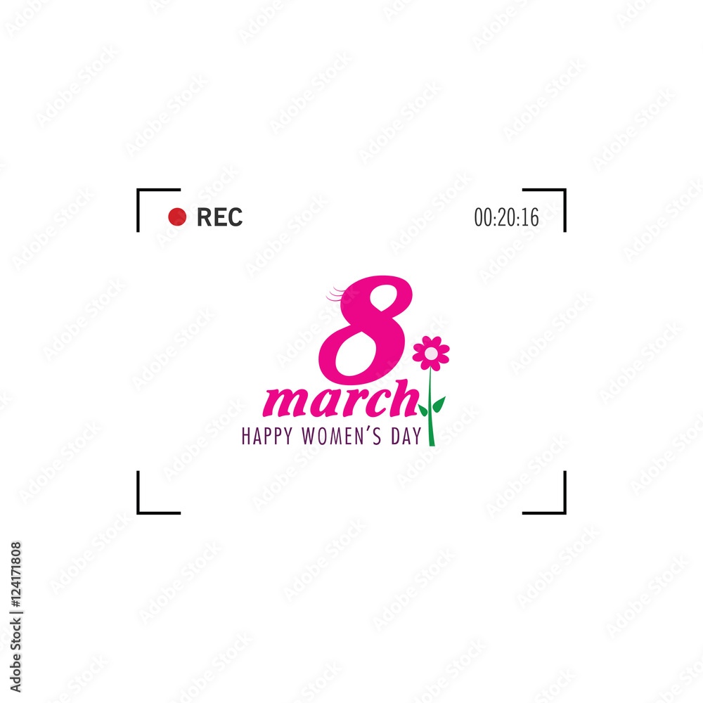 happy 8 march design in focus icon illustration happy 8 march design in focus icon illustration