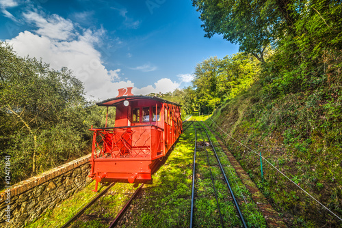 red cable railway in Montecatini