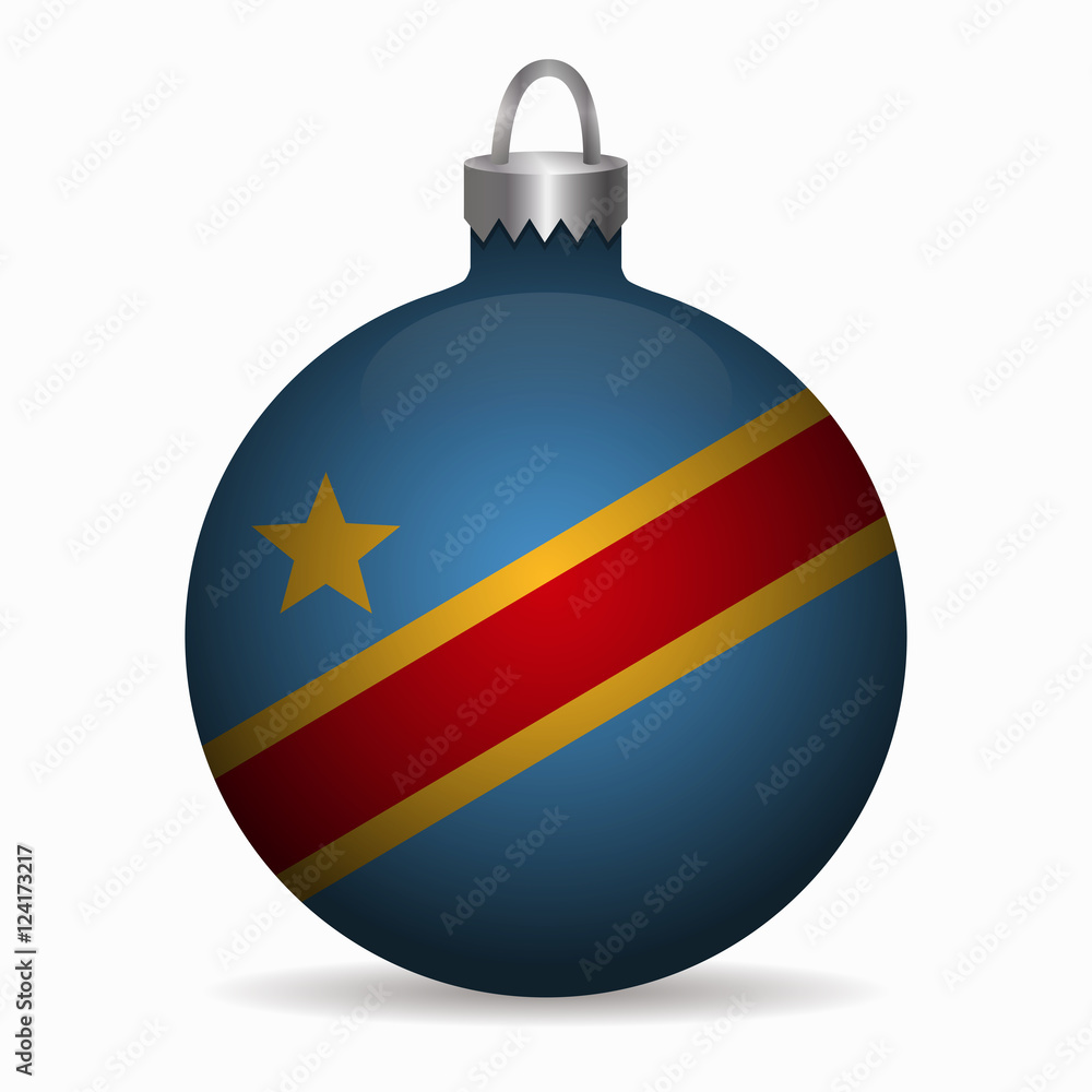 congo flag christmas ball vector congo flag christmas ball vector