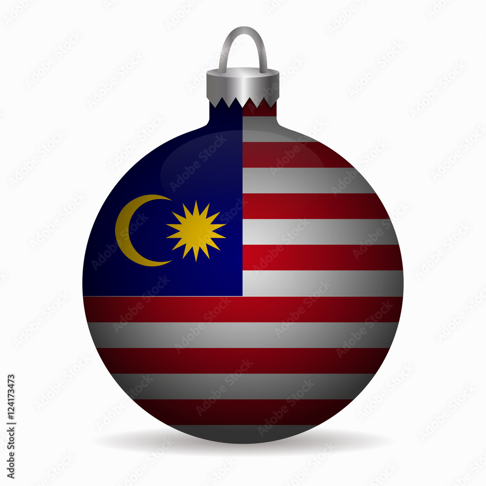 malasya flag christmas ball vector malasya flag christmas ball vector