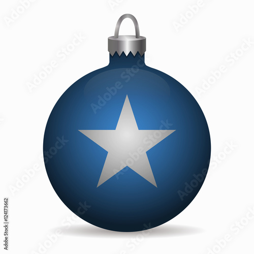somalia flag christmas ball vector
