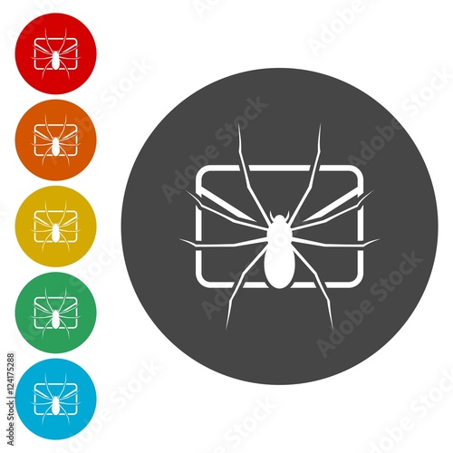 Spam icon. Spam sign. Virus icon 