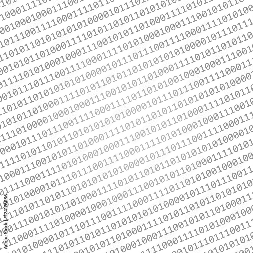 Grey binary code isolated on white background. Computer code vector illustration background. Grey binary code isolated on white background. Computer code vector illustration background.