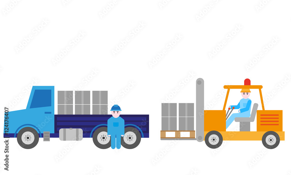 Transportation goods, vector graphic