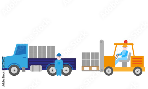 Transportation goods, vector graphic