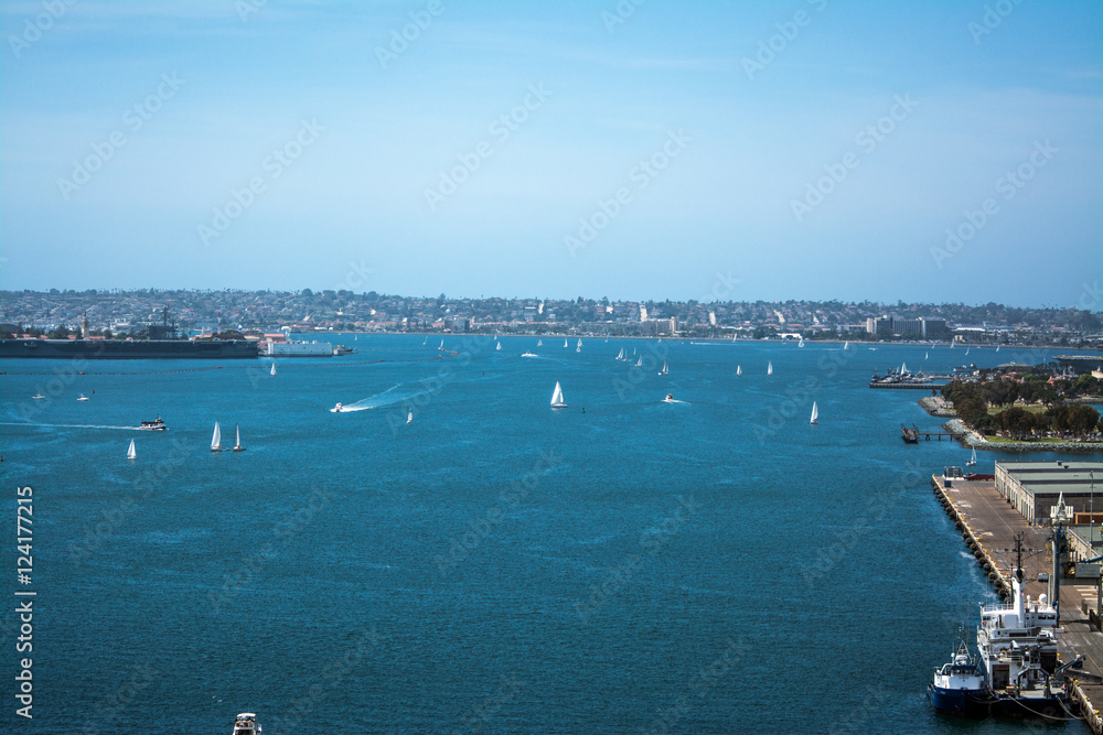 Sailboats in San Diego Bay