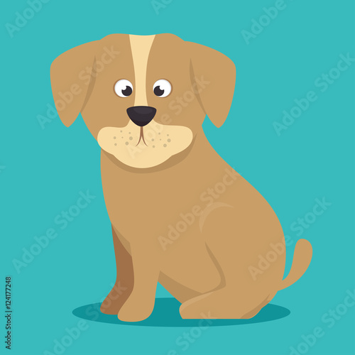 puppy beige color icon background vector illustration eps 10