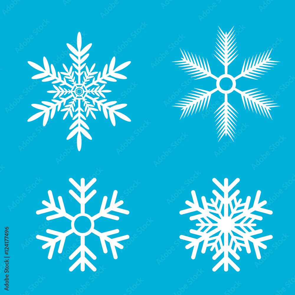 Snowflakes vector set. snow flake icon Snowflakes vector set. snow flake icon