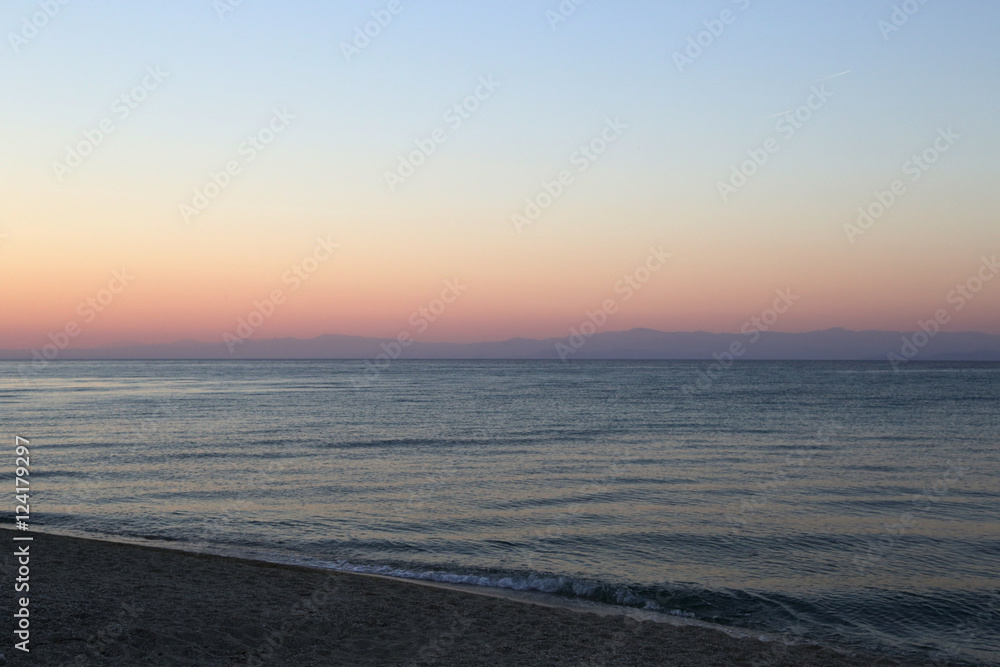 Fototapeta premium Beach at sunset when the sun is gone