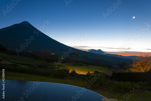 Sand bunkers at the beautiful golf  volcano Guatemala