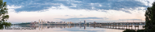Dnepropetrovsk Dnipropetrovsk, Dnepr city, Dnipro view of the city in the evening. © Sergey T..