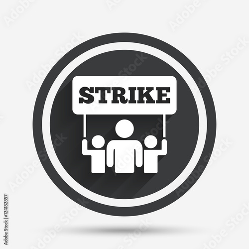Strike sign icon. Group of people symbol.