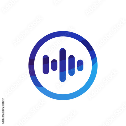 Abstract circle equalizer volume icon logo sign vector design Free Download Abstract circle equalizer volume icon logo sign vector design - GFXLoad