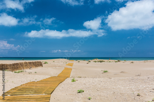 Sandy beach in Delta del Ebro