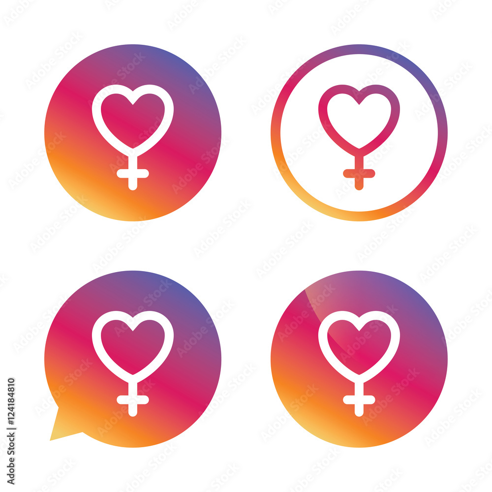 Female sign icon. Woman sex button. Female sign icon. Woman sex button.