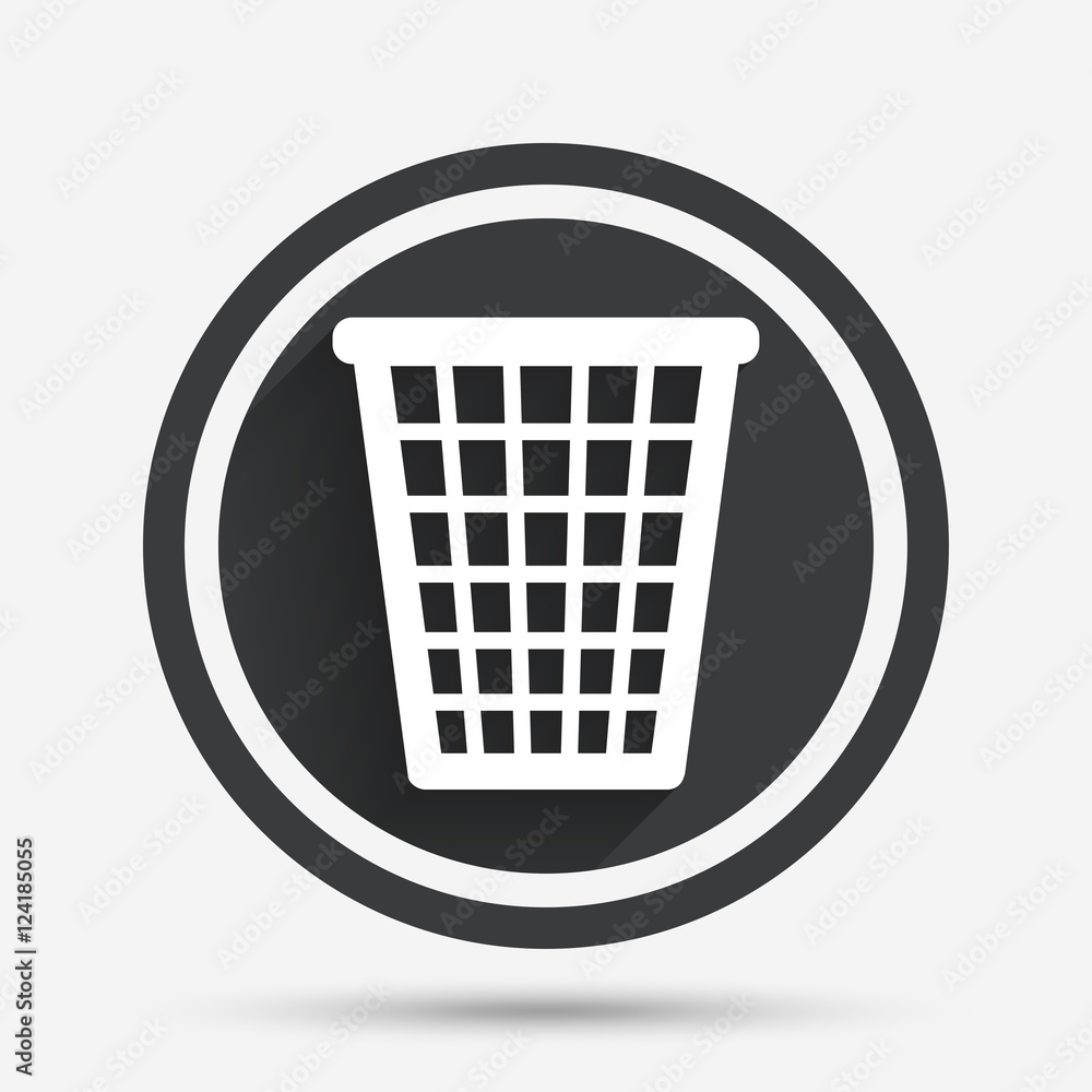 Recycle bin sign icon. Bin symbol. Recycle bin sign icon. Bin symbol.