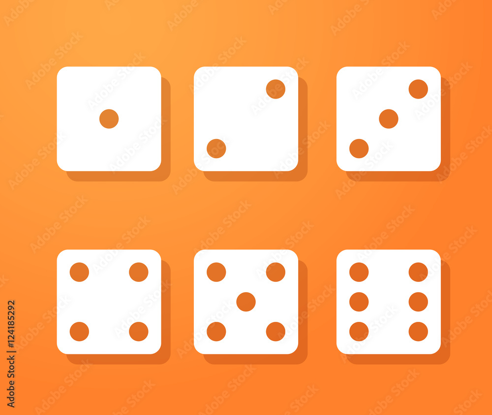 Set of dice icons Set of dice icons