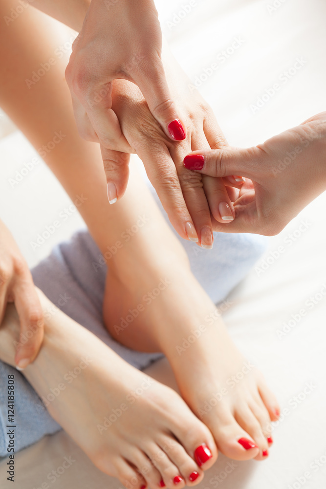 Fototapeta premium foot and hand massage