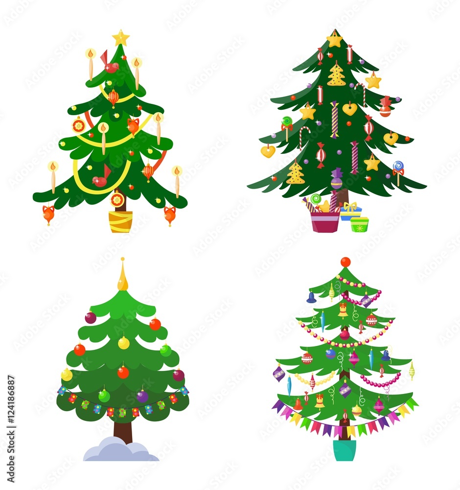 Christmas tree vector. Christmas tree vector.