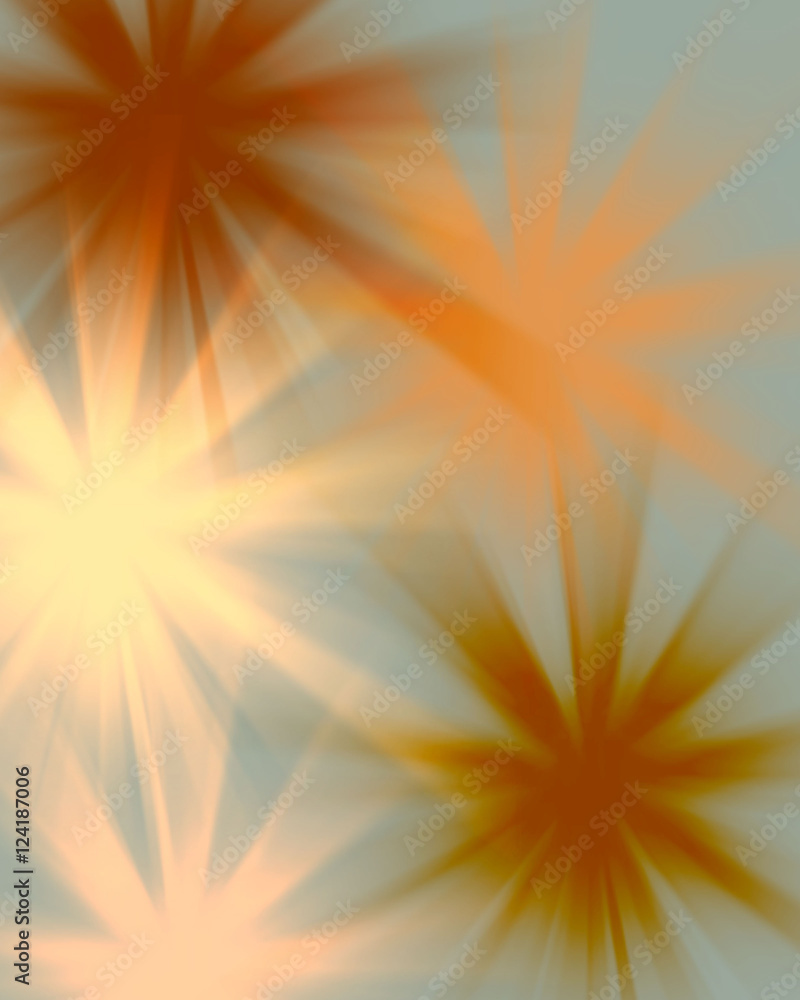 Obraz premium orange glow starbursts