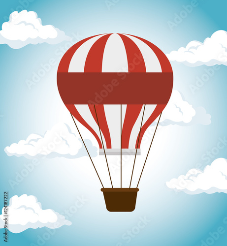 air balloon festival funfair icon vector illustration eps 10