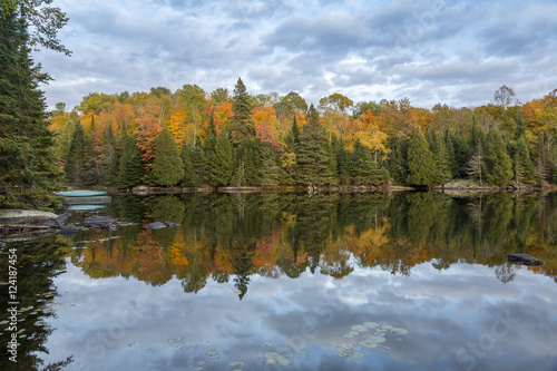 Autumn Foliage Reflecting in a Lake - Ontario, Canada