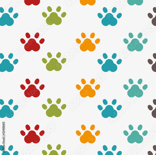 footprint seamless pattern design vector illustration eps 10