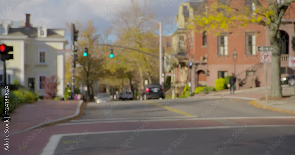 Soft focus of cars moving on city street Soft focus of cars moving on city street