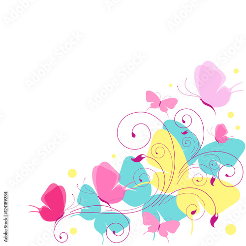 color butterflies,isolated on a white