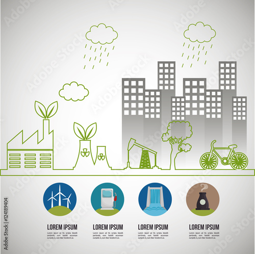 environmental issues infographic elements vector illustration eps 10