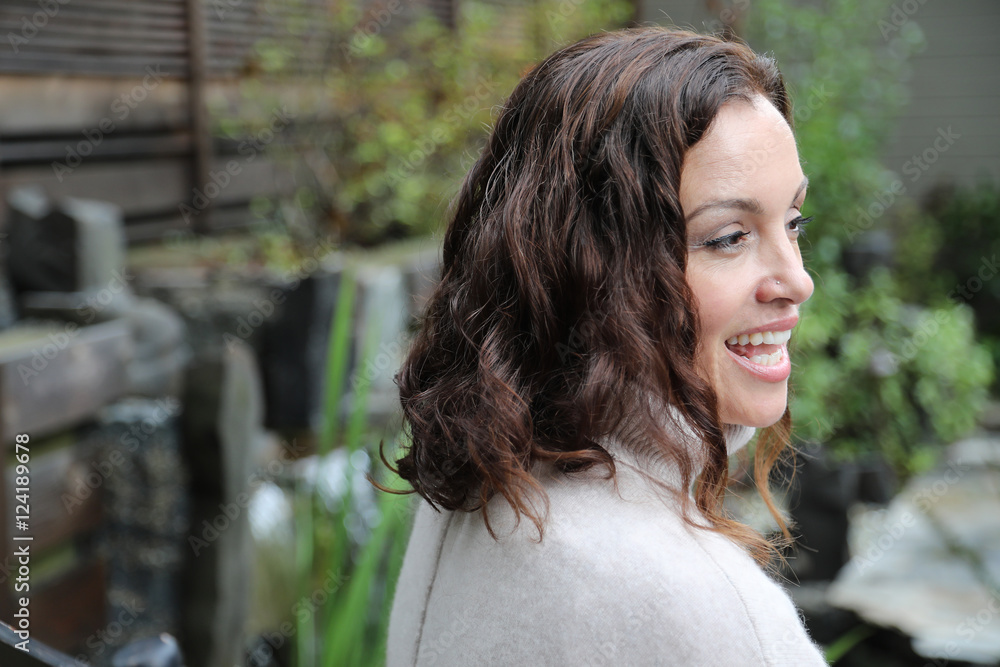Woman with Brown Hair and Beautiful Brown Eyes Woman with Brown Hair and Beautiful Brown Eyes