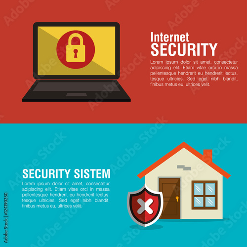 internet home smart security system vector illustration eps 10