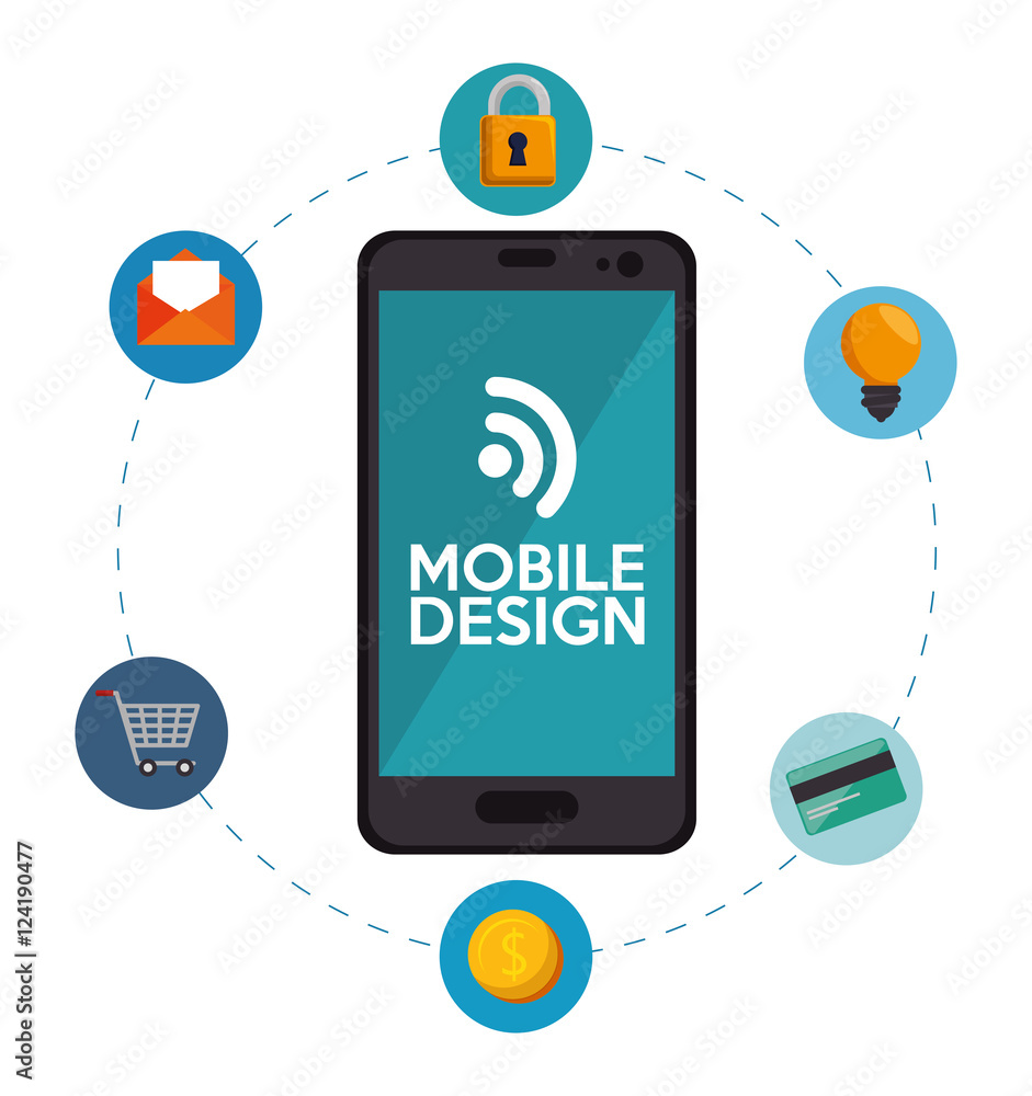 mobile design connection media social icons vector illustration eps 10 mobile design connection media social icons vector illustration eps 10