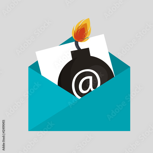 security bomb email envelope icon vecto illustration eps 10