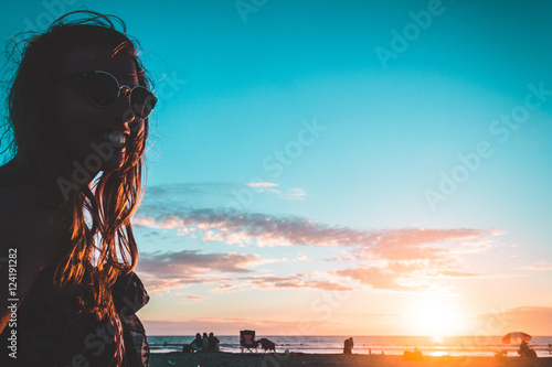 Girl at Coronado Beach, San Diego