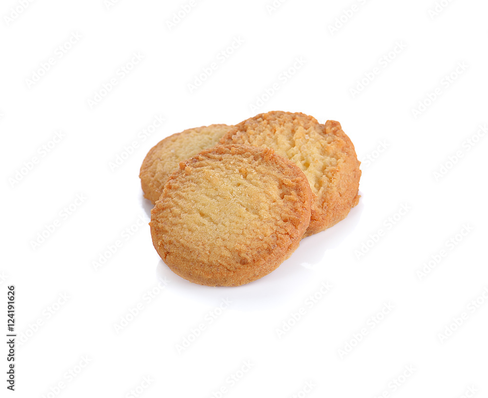 tasty cookies on a white background