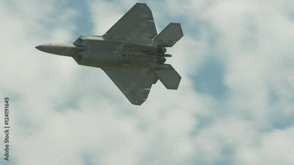Slow motion of fighter jet flying in sky Slow motion of fighter jet flying in sky