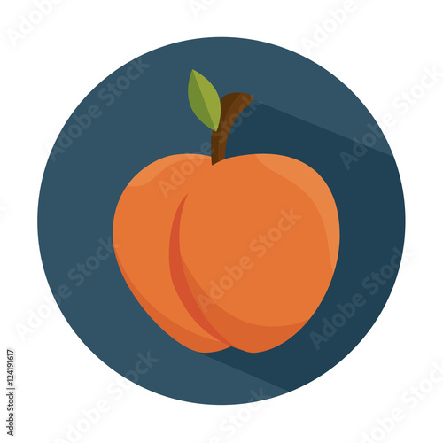 tasty peach fruit healthy vector illustration eps 10