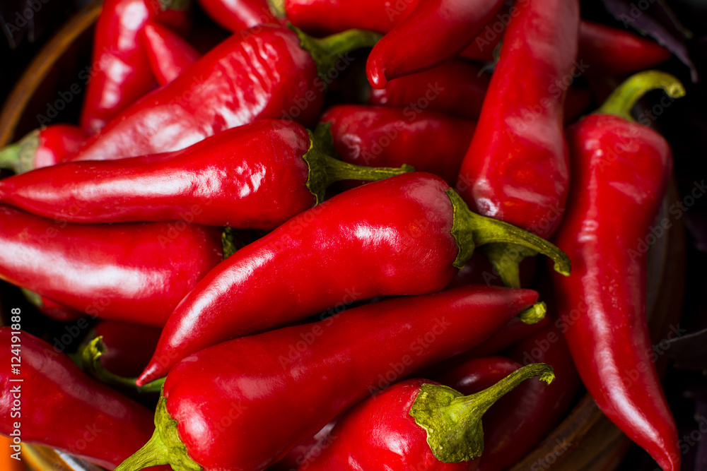 Red hot chilli pepper background