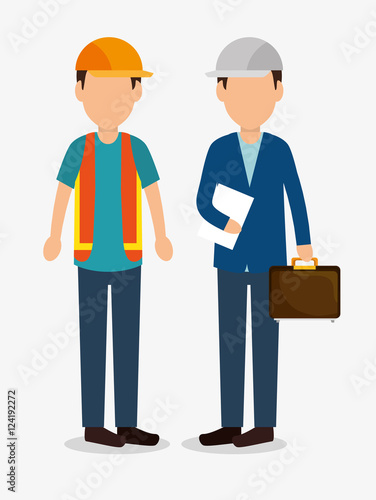 men worker construction helmet icon graphic vector illustration eps 10