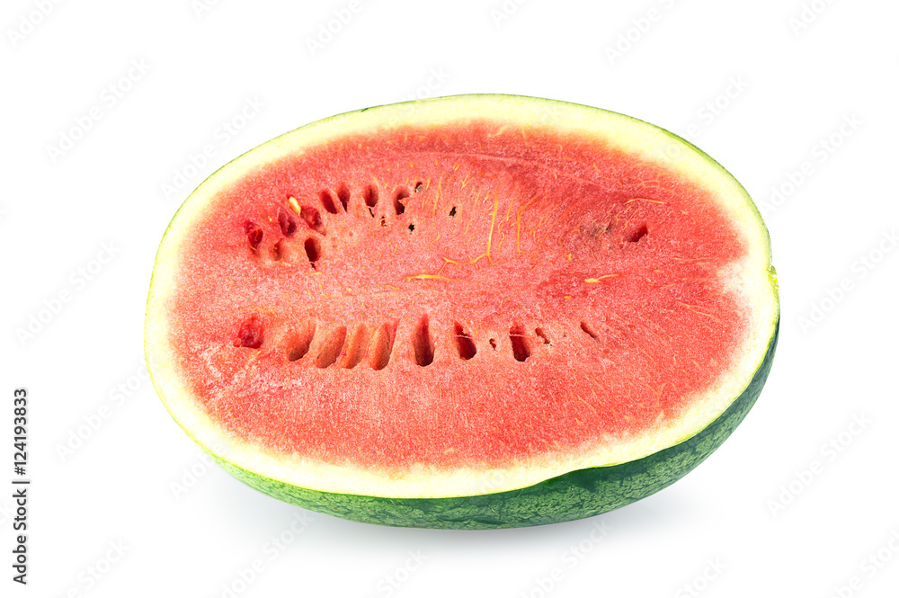 half of watermelon isolated on white background half of watermelon isolated on white background