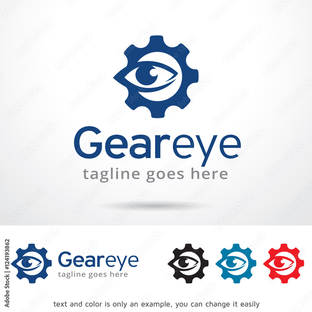 Obraz premium Gear Eye Logo Template Design Vector